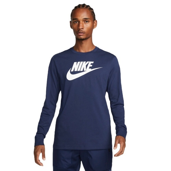 Nike Other - Nike Long Sleeve Logo Tee in Navy and White